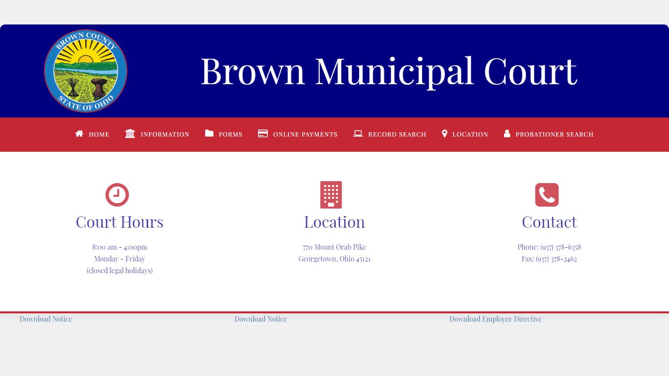 Welcome to the Brown County Municipal Court - Clerk of Courts Brown ...